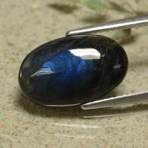 Espectrolita multicolorido natural 3,22ct, corte oval, opaco