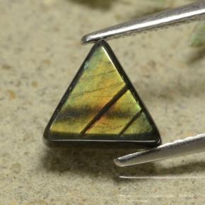 Espectrolita multicolorido natural 1,89ct, trillion, opaco