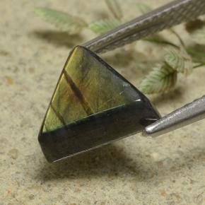 Espectrolita multicolorido natural 1,89ct, trillion, opaco