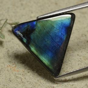 Espectrolita multicolorido natural 5,79ct, trillion, opaco