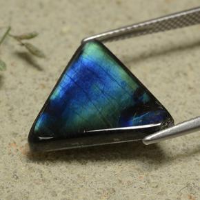 Espectrolita multicolorido natural 5,79ct, trillion, opaco