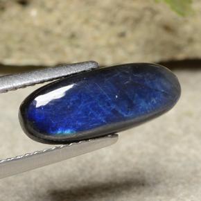 Espectrolita multicolorido natural 2,03ct, corte oval, opaco