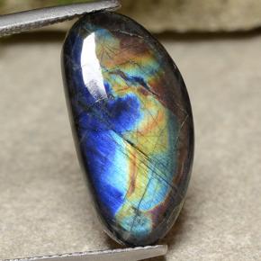 Espectrolita multicolorido natural 5,82ct, forma extravagante, opaco