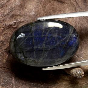 Spectrolite Multicolorido Natural 16.82ct, Corte Oval, Opaco