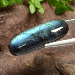 Espectrolita multicolorido natural 4,18ct, corte oval, opaco