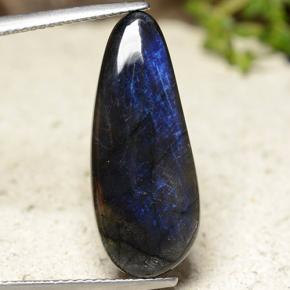 Spectrolite Multicolorido Natural 6.86ct, Formato de pêra, Opaco