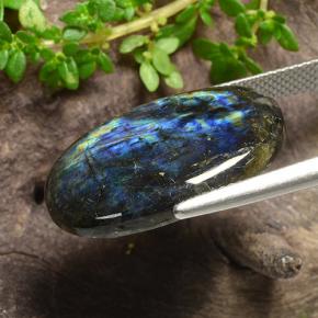 Espectrolita multicolorido natural 12,54ct, corte oval, opaco