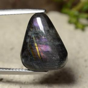 Espectrolita multicolorido natural 6,45ct, trillion, opaco