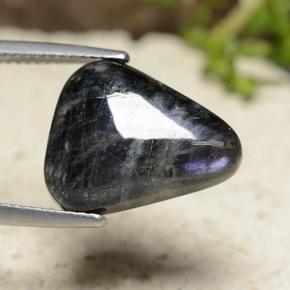 Espectrolita multicolorido natural 6,45ct, trillion, opaco