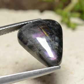 Espectrolita multicolorido natural 6,45ct, trillion, opaco