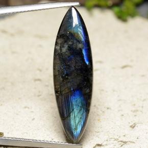 Espectrolita multicolorido natural 7,52ct, marquise, opaco