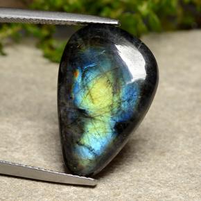 Espectrolita multicolorido natural 8,20ct, forma extravagante, opaco