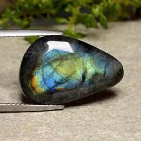 Espectrolita multicolorido natural 8,20ct, forma extravagante, opaco