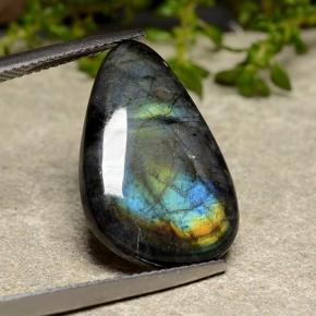 Espectrolita multicolorido natural 8,20ct, forma extravagante, opaco