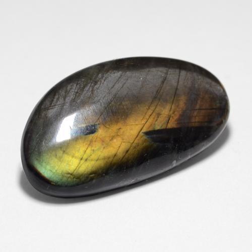 Espectrolita multicolorido natural 9,95ct, forma extravagante, opaco