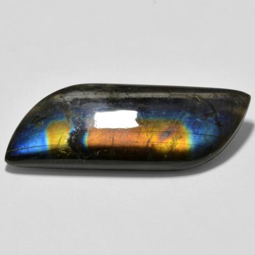 Espectrolita multicolorido natural 8,86ct, forma extravagante, opaco