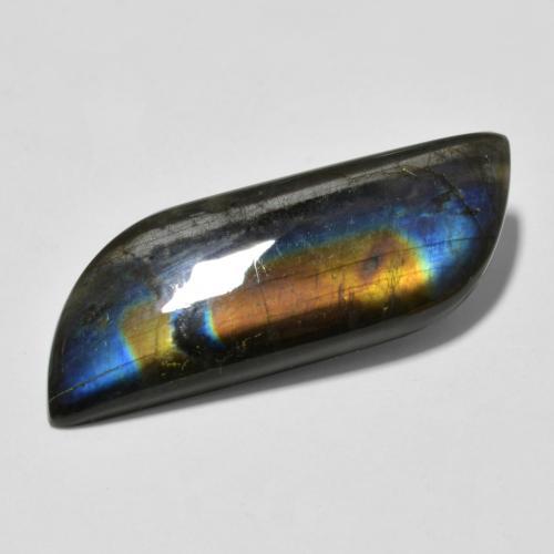 Espectrolita multicolorido natural 8,86ct, forma extravagante, opaco