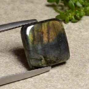 Espectrolita multicolorido natural 4,43ct, quadrado, opaco