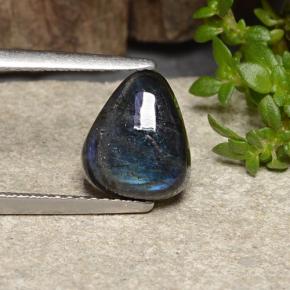Espectrolita multicolorido natural 1,87ct, formato de pêra, opaco