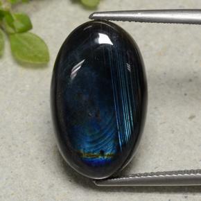 Espectrolita multicolorido natural 12,68ct, corte oval, opaco
