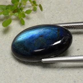 Espectrolita multicolorido natural 12,68ct, corte oval, opaco