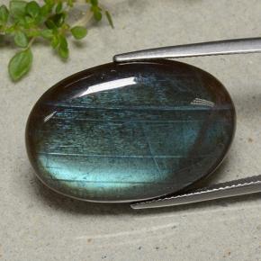 Spectrolite Multicolorido Natural 25.53ct, Corte Oval, Opaco