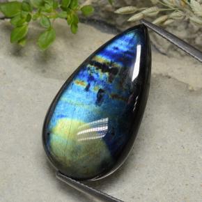 Spectrolite Multicolorido Natural 19.16ct, Formato de pêra, Opaco