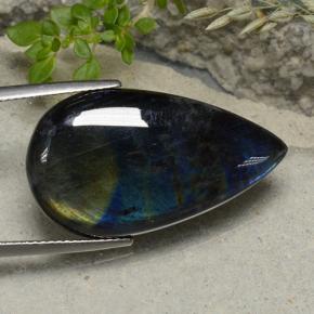 Spectrolite Multicolorido Natural 19.16ct, Formato de pêra, Opaco