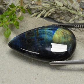 Spectrolite Multicolorido Natural 19.16ct, Formato de pêra, Opaco