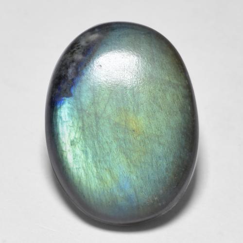 Spectrolite Multicolorido Natural 9.42ct, Corte Oval, Opaco