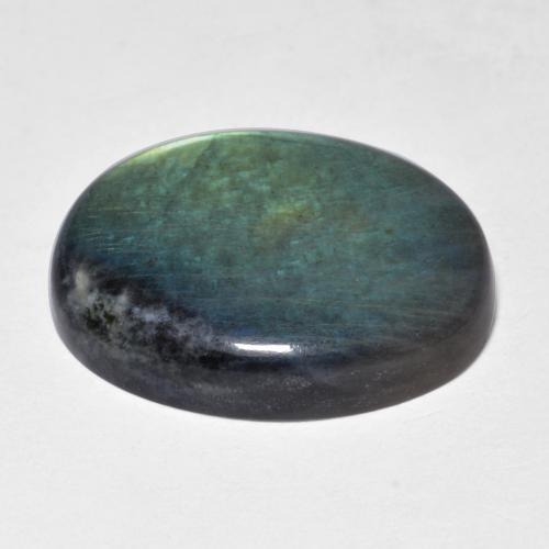 Spectrolite Multicolorido Natural 9.42ct, Corte Oval, Opaco