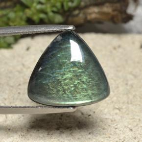 Espectrolita multicolorido natural 9,60ct, trillion, opaco