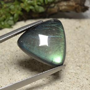 Espectrolita multicolorido natural 9,60ct, trillion, opaco