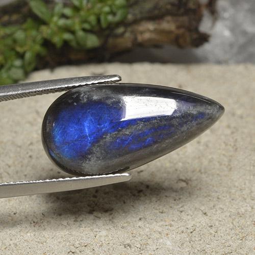 Spectrolite Multicolorido Natural 11.45ct, Formato de pêra, Opaco