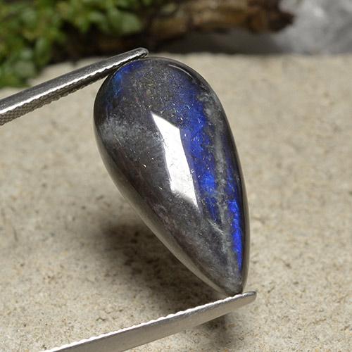 Spectrolite Multicolorido Natural 11.45ct, Formato de pêra, Opaco