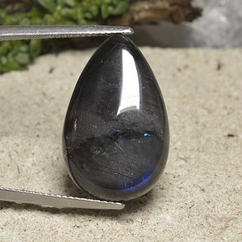 14.15ct Natural Multicolorido Spectrolite, Formato de pêra, Opaco