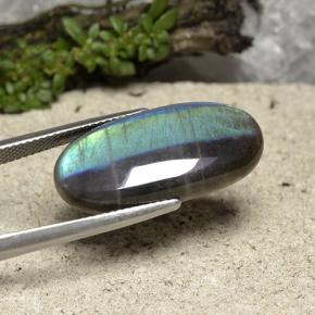 Espectrolita multicolorido natural 13,14ct, corte oval, translúcido