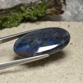 Espectrolita multicolorido natural 16,87ct, corte oval, opaco