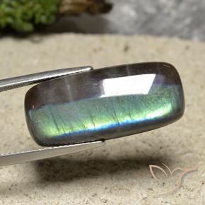 Espectrolita multicolorido natural 17,73ct, almofada cortada, opaco