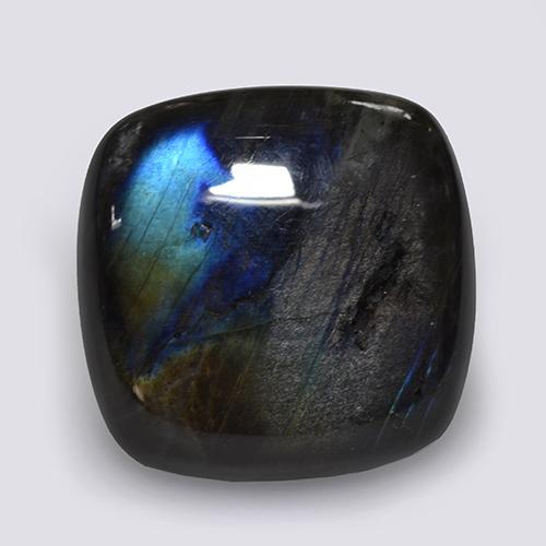 Espectrolita multicolorido natural 19,29ct, almofada cortada, opaco