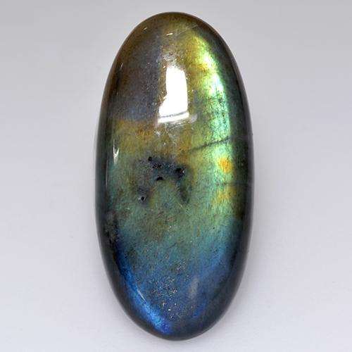 Espectrolita multicolorido natural 14,58ct, corte oval, opaco