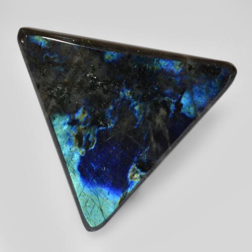 Espectrolita multicolorido natural 11,70ct, trillion, opaco