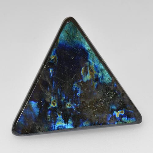 Espectrolita multicolorido natural 11,70ct, trillion, opaco