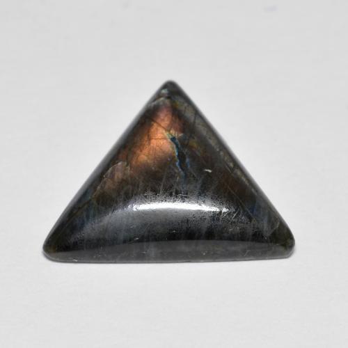 Espectrolita multicolorido natural 4,11ct, trillion, opaco