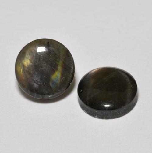 Pedras preciosas de espectrolita multicolorido natural de 3,00 ct, corte redondo, opaco