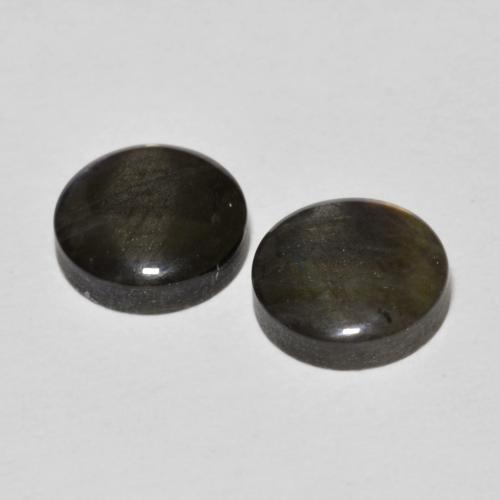 Pedras preciosas de espectrolita multicolorido natural de 3,00 ct, corte redondo, opaco