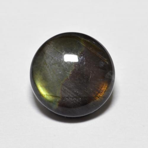 Espectrolita multicolorido natural 1,83ct, corte redondo, opaco