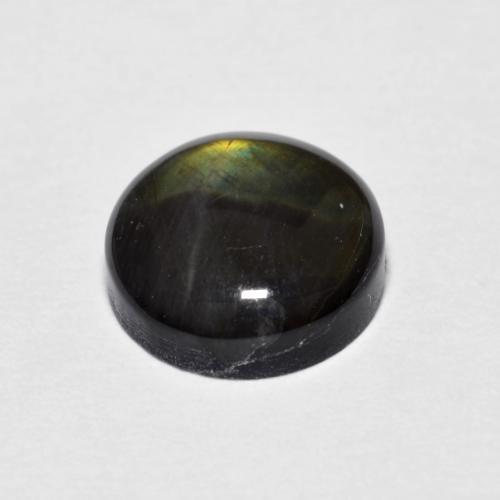 Espectrolita multicolorido natural 1,83ct, corte redondo, opaco