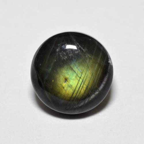 Espectrolita multicolorido natural 1,72ct, corte redondo, opaco