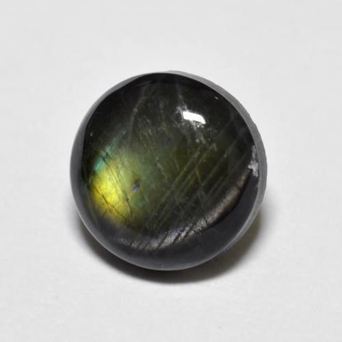 Espectrolita multicolorido natural 1,72ct, corte redondo, opaco